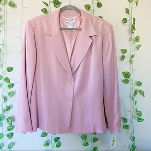 NWT Pendleton Blush Pink Virgin Wool Blazer PLUS